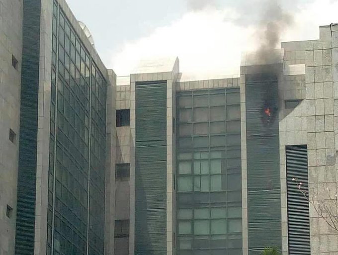 Fire guts Corporate Affairs Commission Headquarters in Abuja (Photos)