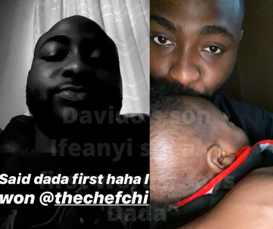 Davido’s son Ifeanyi speaks first words, says 'Dada'