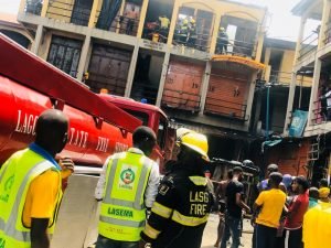 Fire guts 2 shops at Idumota, Lagos