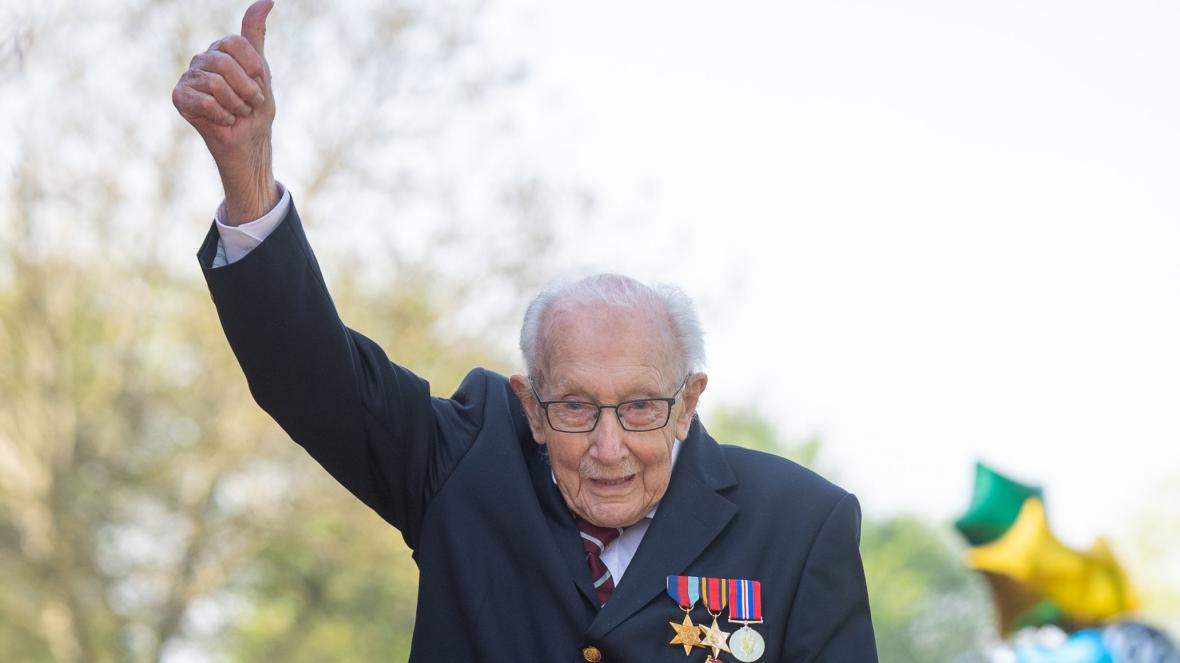 Britain lauds Covid-19 fundraiser ‘Captain Tom’ on 100th birthday