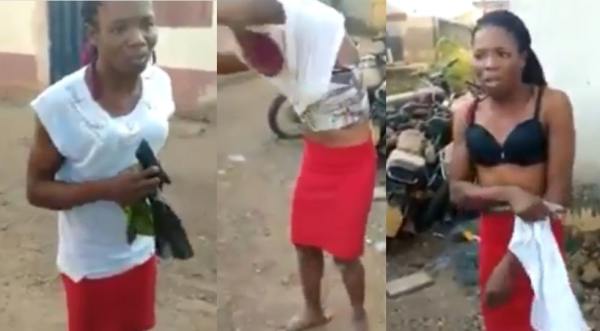 Video: Man working as female househelp caught, removes clothes