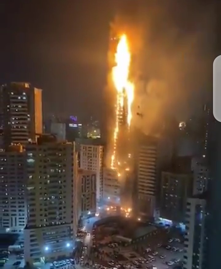 Abbco Towers in UAE gutted by fire (Video) 