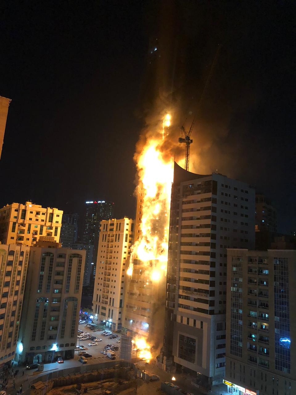 Abbco Towers in UAE gutted by fire (Video)