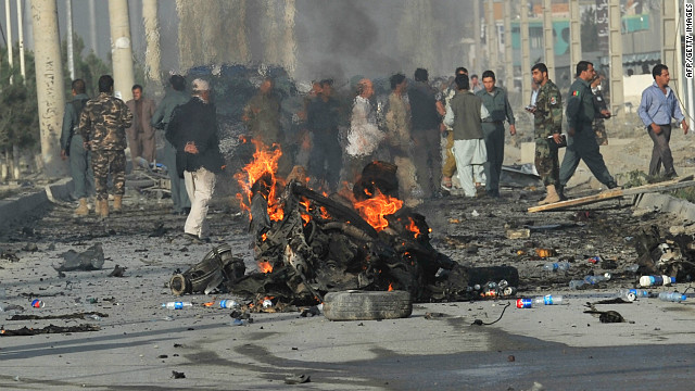 Suicide bomber kills 2 Afghan security personnel