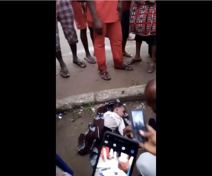 Mad man caught with dead baby in Aba (photos/video)