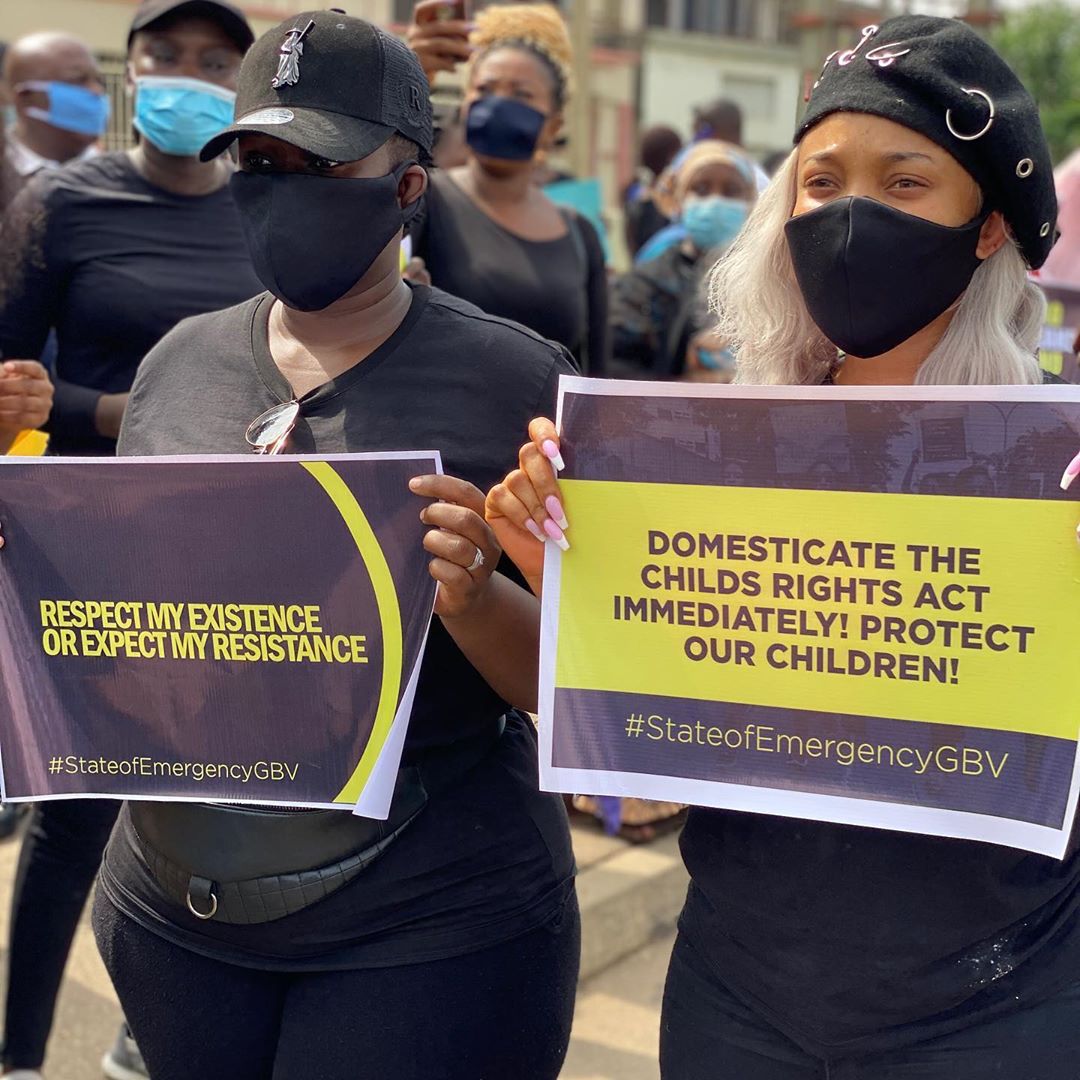 Tonto Dikeh, Warri Pikin protest against sexual violence (photos))