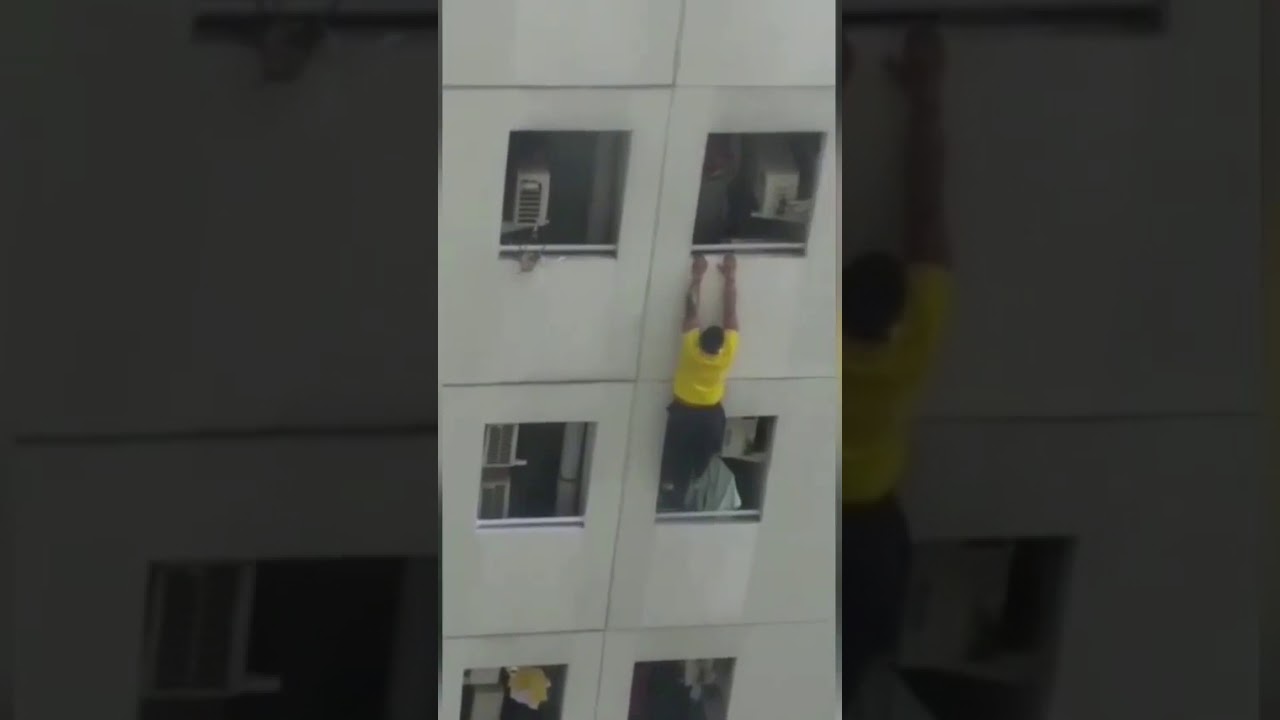 Nigerian man survives after falling from 9th floor in Indonesia (video)