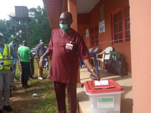 Edo Polls: Ize-Iyamu votes at Ugboko ward 4, commends conduct of Election