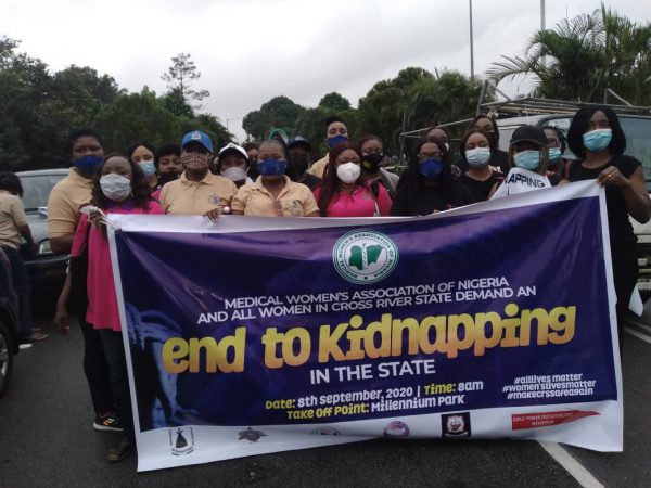 Medical Women, CSO’s protest over kidnapping in Calabar