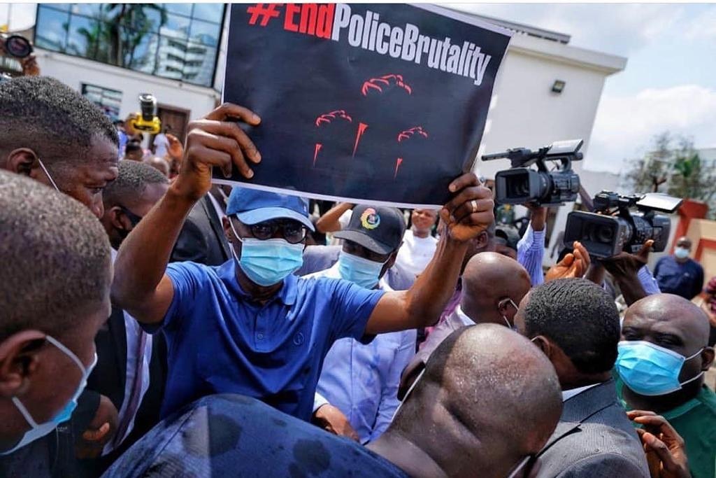 PHOTOS: Sanwo-Olu joins Lagos #EndSARS protest