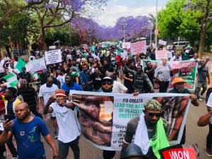 South Africa-based Nigerians protest, condemn killing of peaceful protesters