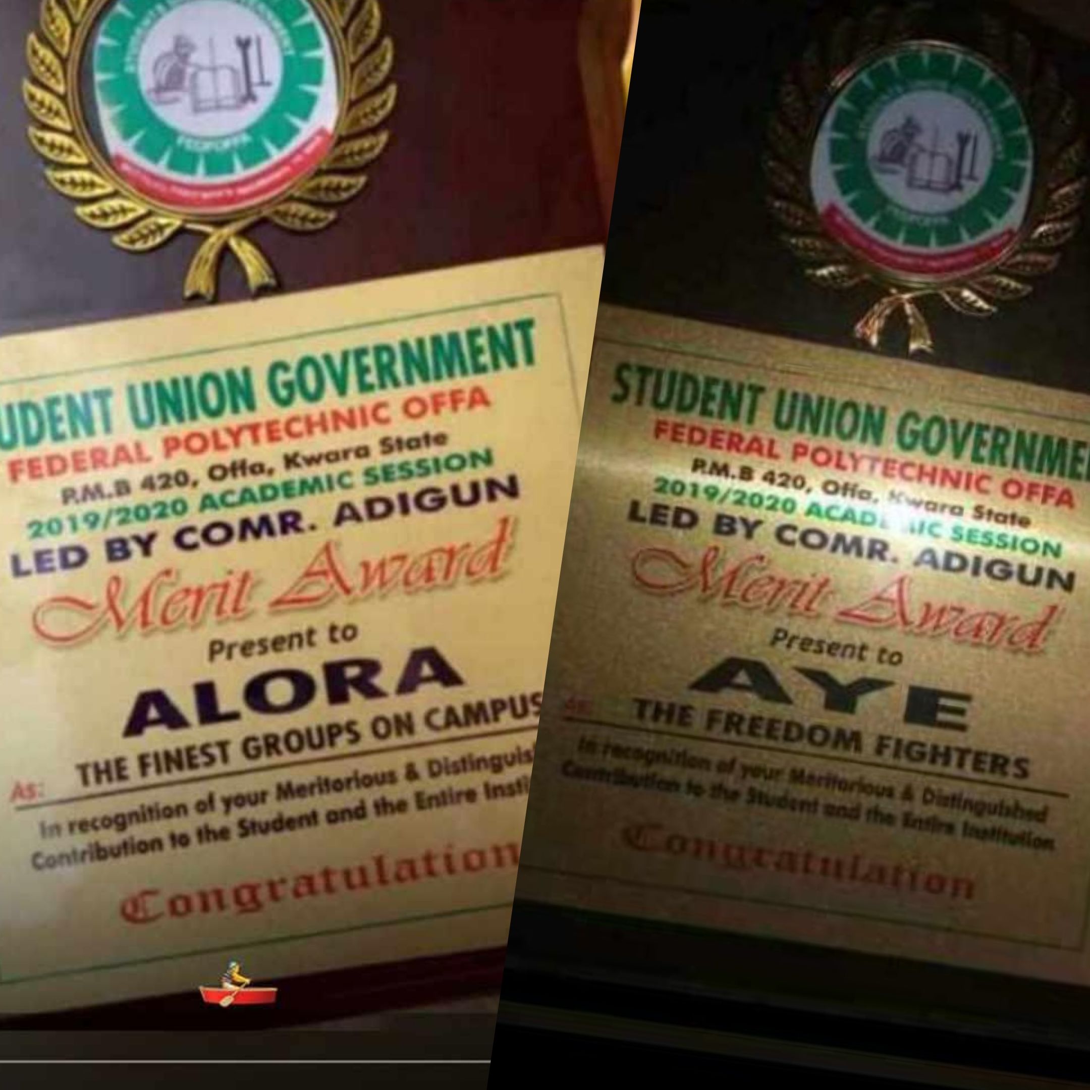 SUG of Federal Polytechnic Offa presents awards to cultists (Photos)
