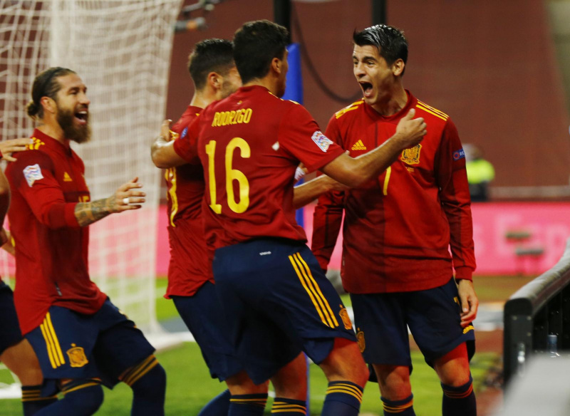 Spain hammer Germany 6-0 to reach UEFA Nations League final four