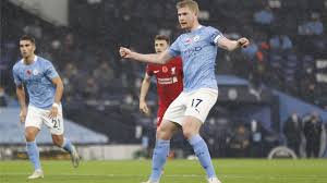 De Bruyne misses penalty kick as Manchester City draw with Liverpool