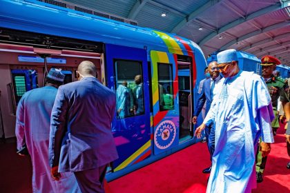 President Buhari inaugurates 13-km Lagos Mass Transit Blue Line Rail